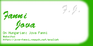 fanni jova business card